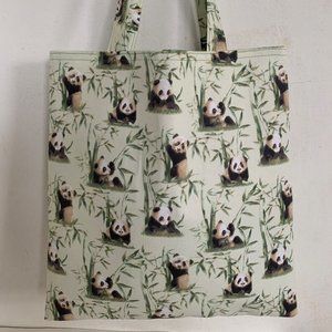 Panda Natural Habitat Handmade Cotton Tote